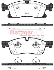 1170785 Sada brzdových destiček, kotoučová brzda METZGER