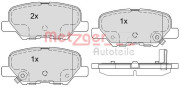 1170790 Sada brzdových destiček, kotoučová brzda GREENPARTS METZGER