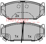 1170813 Sada brzdových destiček, kotoučová brzda METZGER