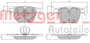 1170816 Sada brzdových destiček, kotoučová brzda GREENPARTS METZGER