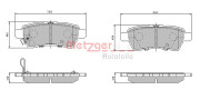 1170825 METZGER sada brzdových platničiek kotúčovej brzdy 1170825 METZGER