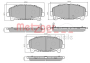 1170840 METZGER sada brzdových platničiek kotúčovej brzdy 1170840 METZGER