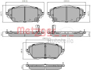 1170854 METZGER sada brzdových platničiek kotúčovej brzdy 1170854 METZGER