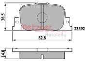 1170868 Sada brzdových destiček, kotoučová brzda GREENPARTS METZGER