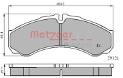 1170874 Sada brzdových destiček, kotoučová brzda GREENPARTS METZGER