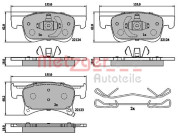 1170878 Sada brzdových destiček, kotoučová brzda METZGER