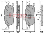 1170893 Sada brzdových destiček, kotoučová brzda GREENPARTS METZGER