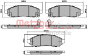 1170916 Sada brzdových destiček, kotoučová brzda GREENPARTS METZGER