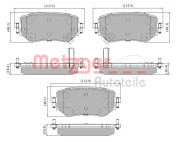 1170937 Sada brzdových destiček, kotoučová brzda METZGER