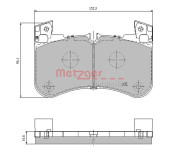 1170947 Sada brzdových destiček, kotoučová brzda GREENPARTS METZGER