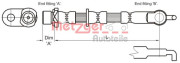 4110013 METZGER brzdová hadica 4110013 METZGER