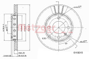 6110015 METZGER brzdový kotúč 6110015 METZGER