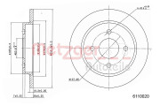 6110020 Brzdový kotouč METZGER
