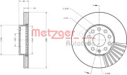 6110021 METZGER brzdový kotúč 6110021 METZGER