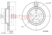 6110029 Brzdový kotouč GREENPARTS METZGER