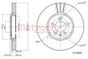 6110049 METZGER brzdový kotúč 6110049 METZGER