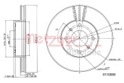 6110066 Brzdový kotouč METZGER