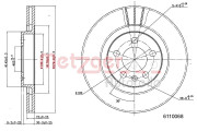 6110068 METZGER brzdový kotúč 6110068 METZGER