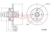 6110087 Brzdový kotouč METZGER