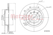 6110119 Brzdový kotouč METZGER