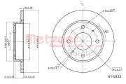 6110123 Brzdový kotouč METZGER