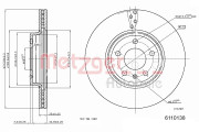 6110138 Brzdový kotouč GREENPARTS METZGER