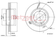 6110141 Brzdový kotouč GREENPARTS METZGER