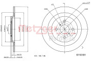 6110181 Brzdový kotouč GREENPARTS METZGER