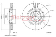 6110190 METZGER brzdový kotúč 6110190 METZGER