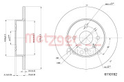 6110192 METZGER brzdový kotúč 6110192 METZGER