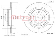 6110198 Brzdový kotouč METZGER