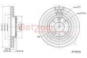 6110216 Brzdový kotouč METZGER