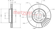 6110223 Brzdový kotouč METZGER