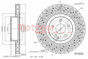 6110233 Brzdový kotouč METZGER