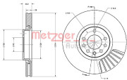 6110251 Brzdový kotouč METZGER