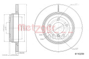 6110259 Brzdový kotouč METZGER