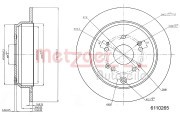 6110265 Brzdový kotouč METZGER