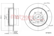 6110272 METZGER brzdový kotúč 6110272 METZGER