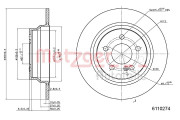 6110274 Brzdový kotouč GREENPARTS METZGER