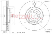6110303 Brzdový kotouč METZGER