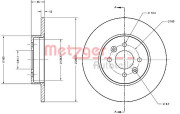 6110321 METZGER brzdový kotúč 6110321 METZGER