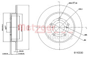 6110330 Brzdový kotouč METZGER