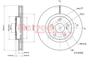 6110355 Brzdový kotouč GREENPARTS METZGER