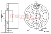 6110365 METZGER brzdový kotúč 6110365 METZGER