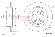 6110366 METZGER brzdový kotúč 6110366 METZGER