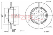 6110378 Brzdový kotouč GREENPARTS METZGER