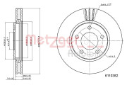 6110382 Brzdový kotouč METZGER