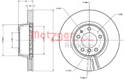 6110383 Brzdový kotouč METZGER