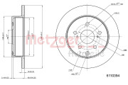 6110394 Brzdový kotouč GREENPARTS METZGER