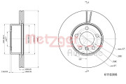 6110395 Brzdový kotouč GREENPARTS METZGER